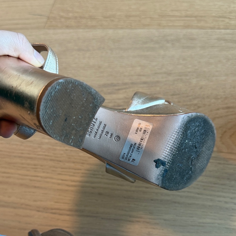 SCHUTZ Metallic Gold Platform Sandals - Picture 4 of 4